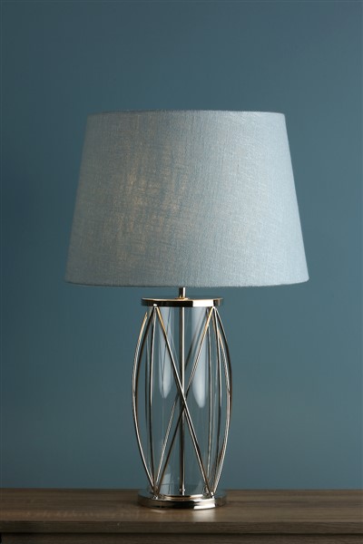 (image for) Laura Ashley Beckworth Large Table Lamp Polished Nickel Glass Base Only